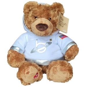 Gund Little Brown Bear Astronaut Hoodie Plush Stuffed Bear 17" Super Soft NWT